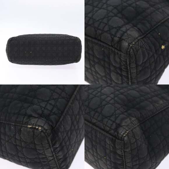 DIOR Canage Hand Bag Canvas Black Gold - Picture 10 of 13